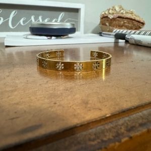 Tory Burch Gold monogram cuff